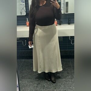 LAST CALL-Cream cozy maxi skirt